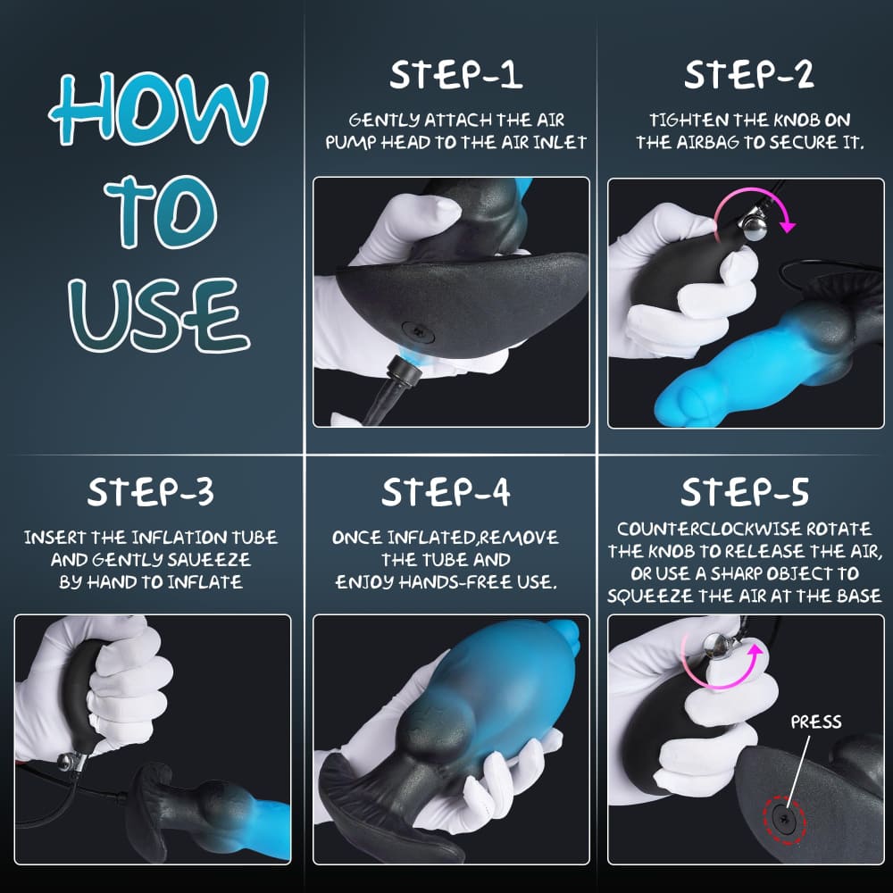 Warwick - Inflatable Knot Butt Plug - Silicone Expanding Plug