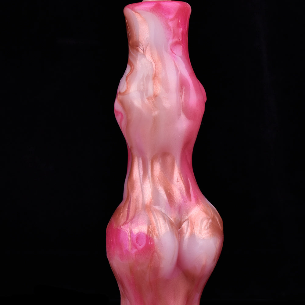 8 Inch Double Knot Vibrating Strap On Dildo Xoxomoving