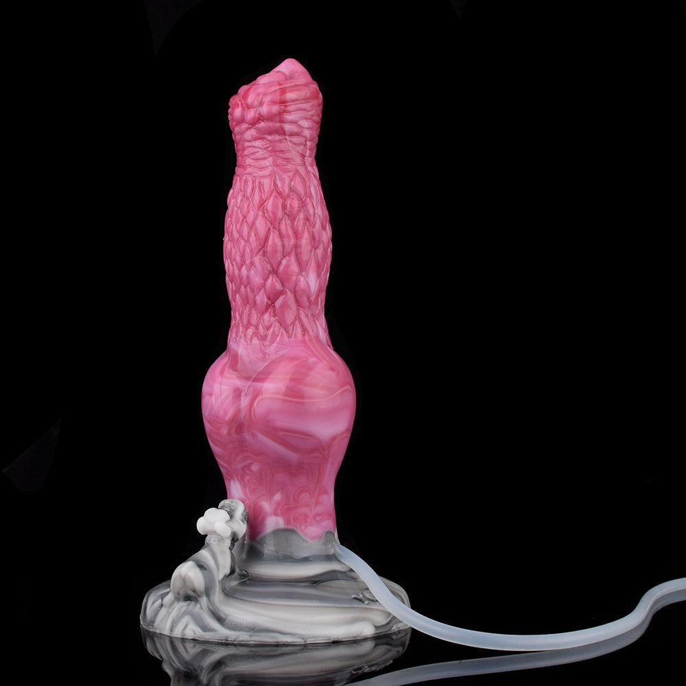 8 Inch Texture Fantasy Monster Dog Ejaculating Dildo Xoxomoving