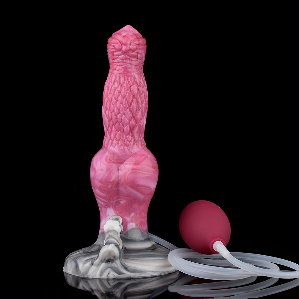 8 Inch Texture Fantasy Monster Dog Ejaculating Dildo Xoxomoving