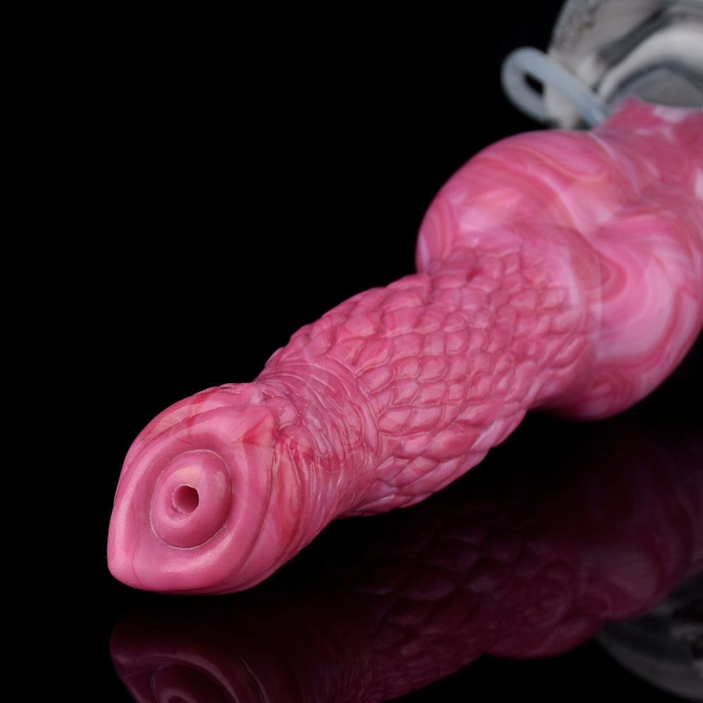 8 Inch Texture Fantasy Monster Dog Ejaculating Dildo Xoxomoving
