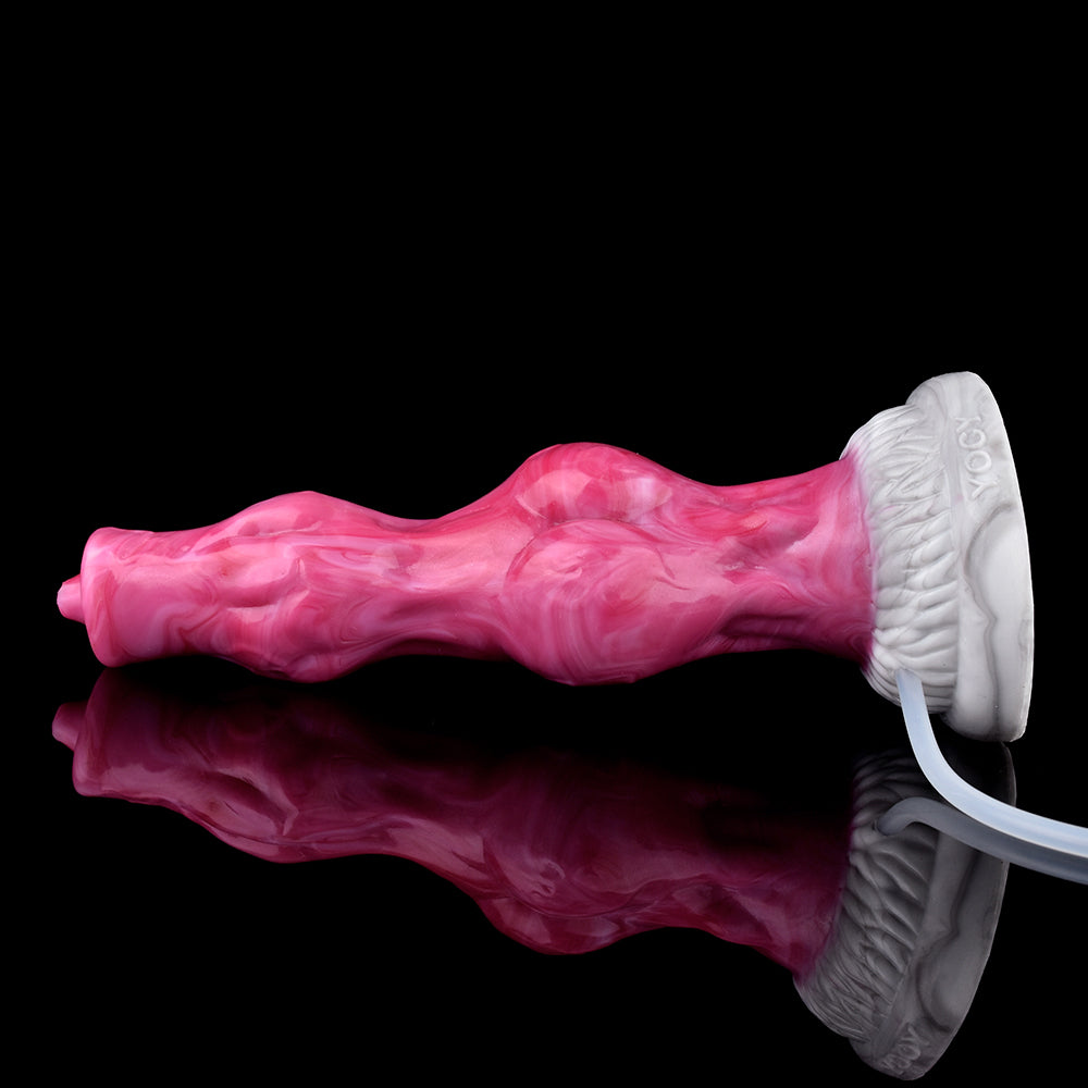 8 Inch Pink Double Knots Fantasy Squirting Dildo Xoxomoving