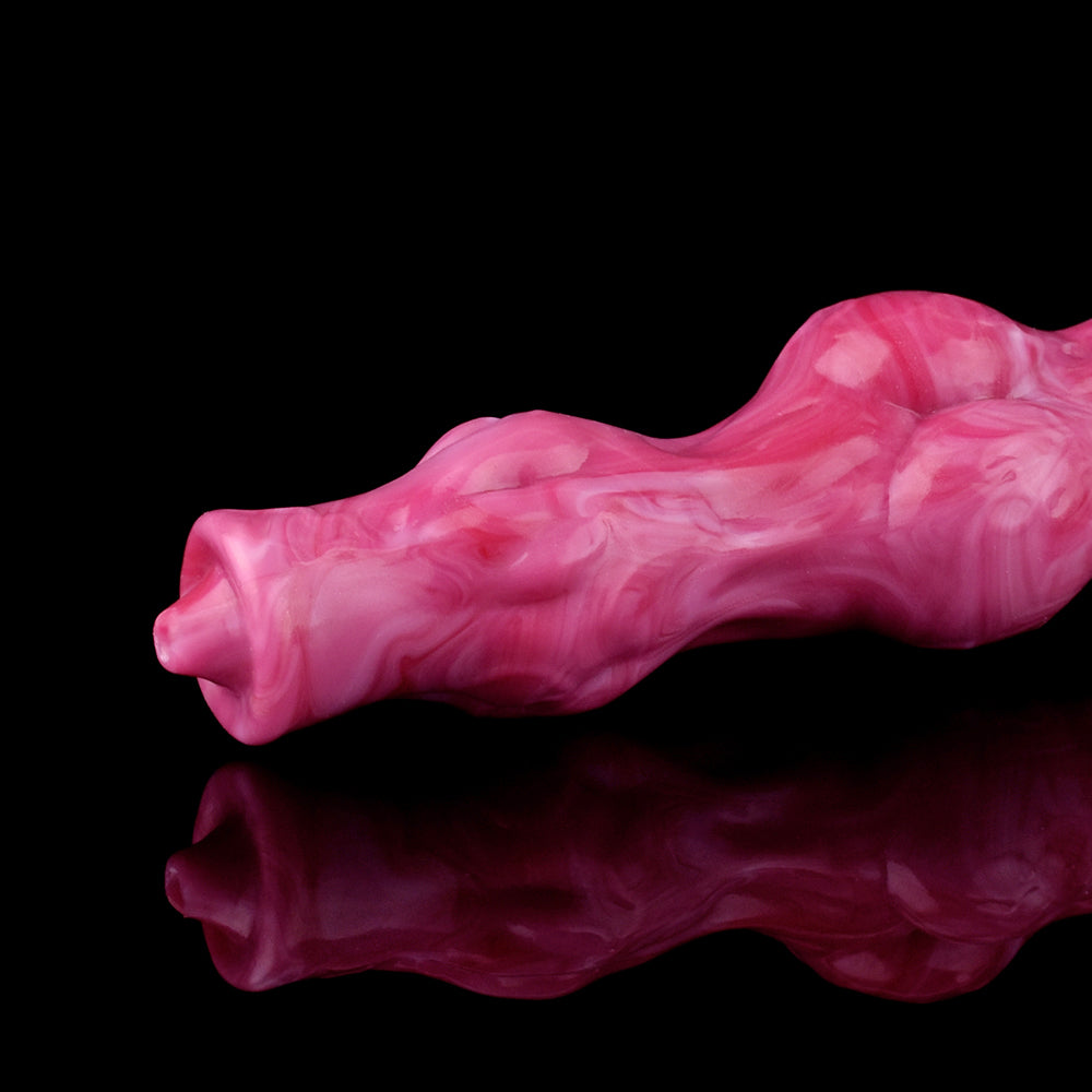8 Inch Pink Double Knots Fantasy Squirting Dildo Xoxomoving