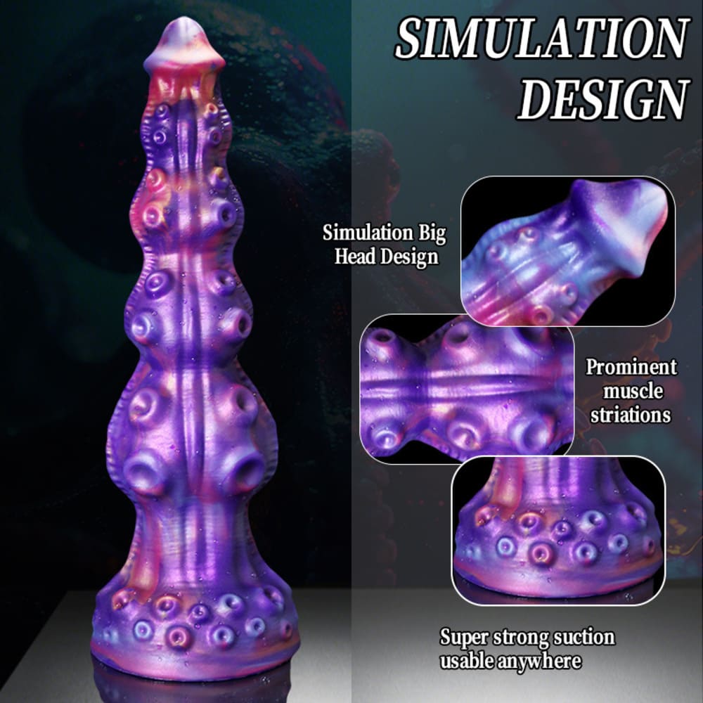 Silicone Fantasy Octopus Dildo - Knot Dildo - 3 Sizes