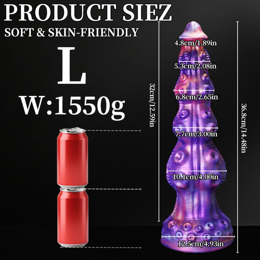 Silicone Fantasy Octopus Dildo - Knot Dildo - 3 Sizes