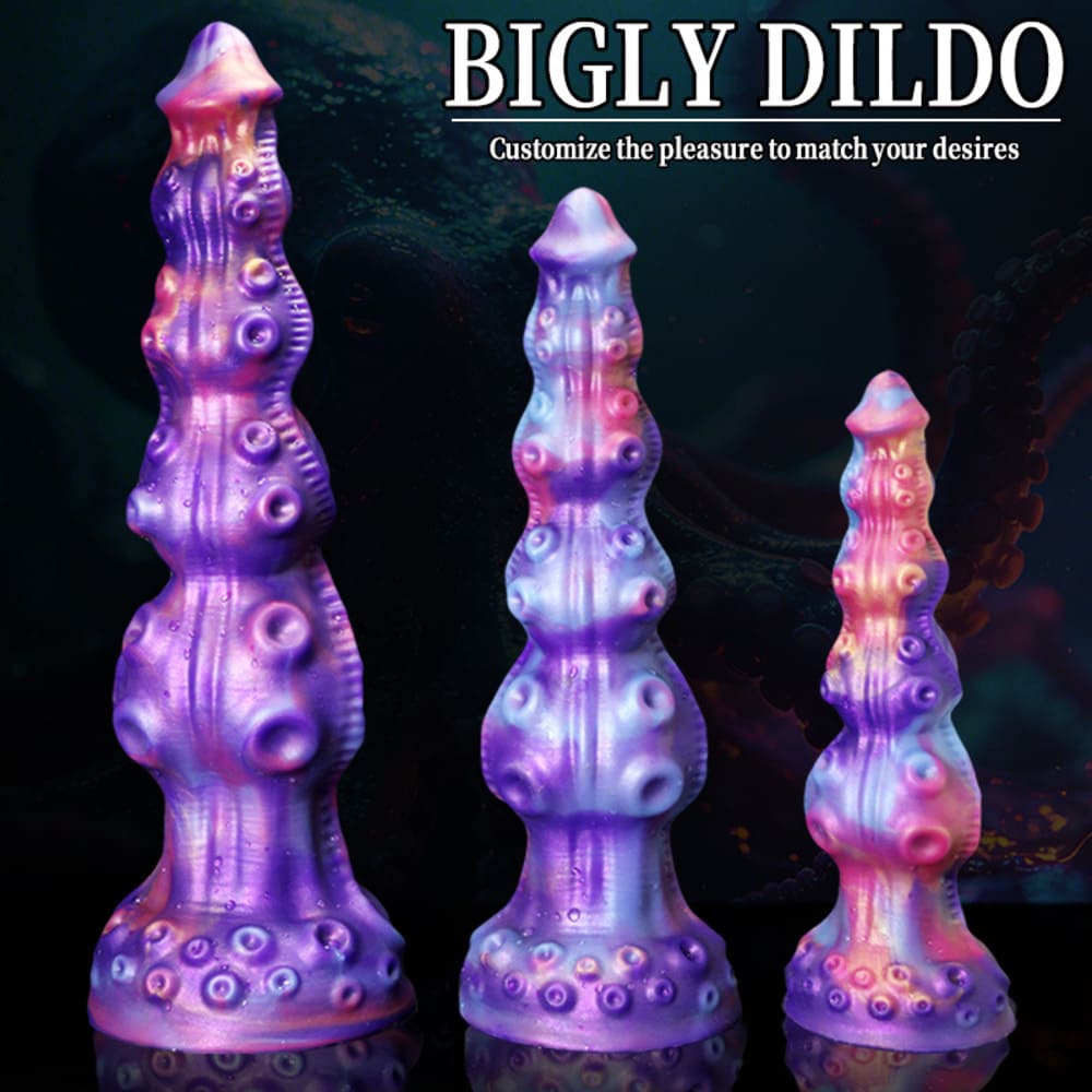 Silicone Fantasy Octopus Dildo - Knot Dildo - 3 Sizes