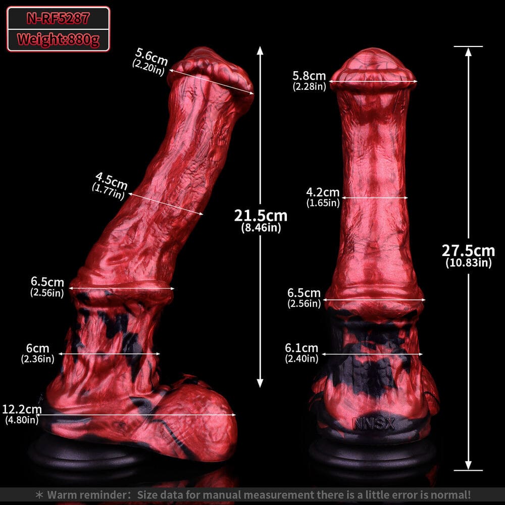 10.8 Inch Curved Silicone Fantasy Equine Dildo