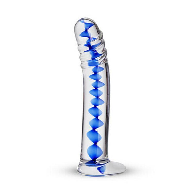 Frozen Sapphire Glass Dildo (6.18 inch) - Xoxomoving