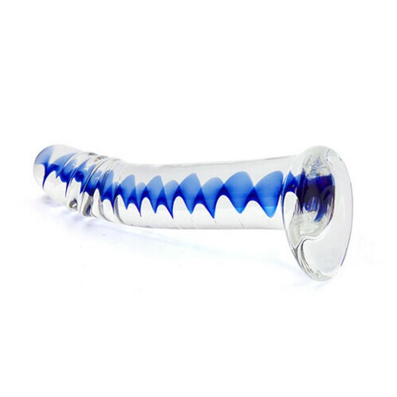 Frozen Sapphire Glass Dildo (6.18 inch) - Xoxomoving