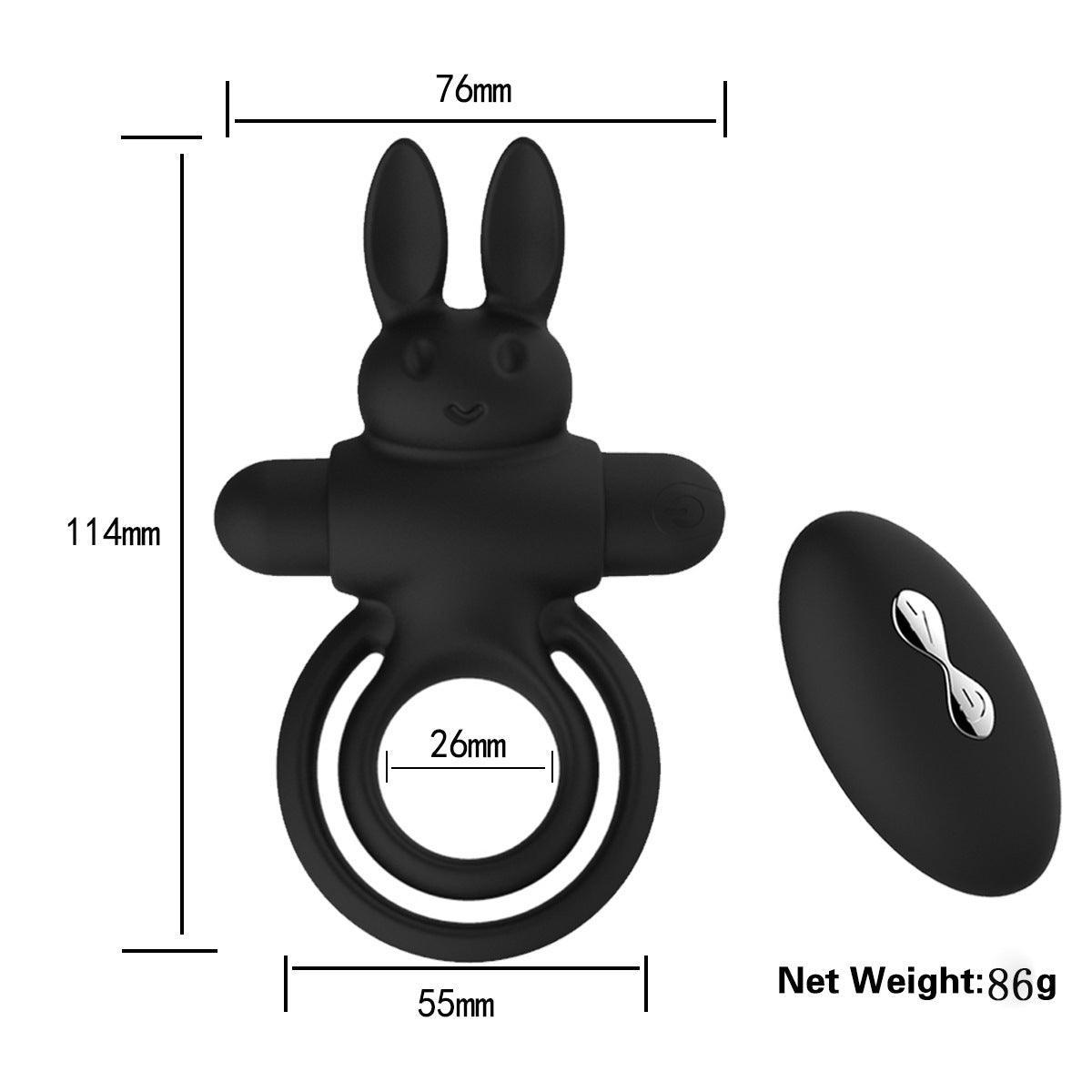 Adam and Eve Silicone Remote Control Rabbit Ring - Xoxomoving