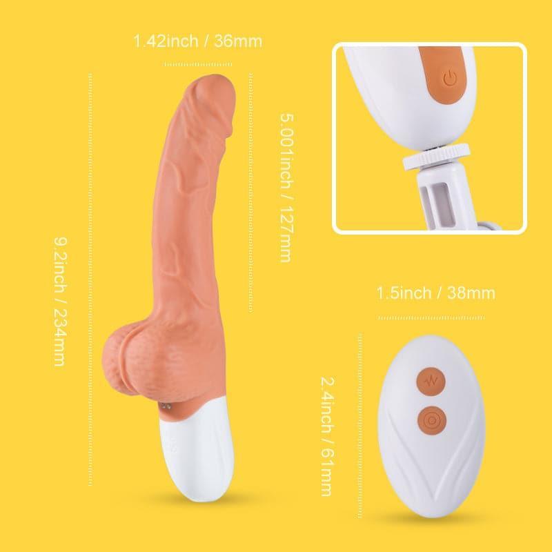 Adam Remote Control Thrusting Dildo with Suction Cup Base - Xoxomoving