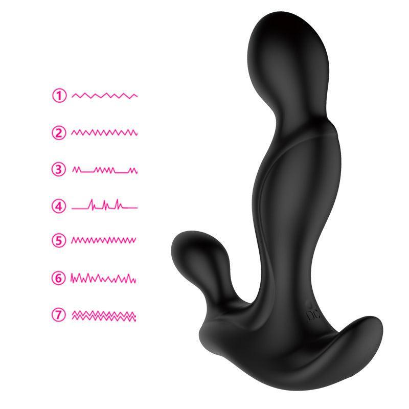 Adam's Vibrating Triple Probe - Black - Xoxomoving