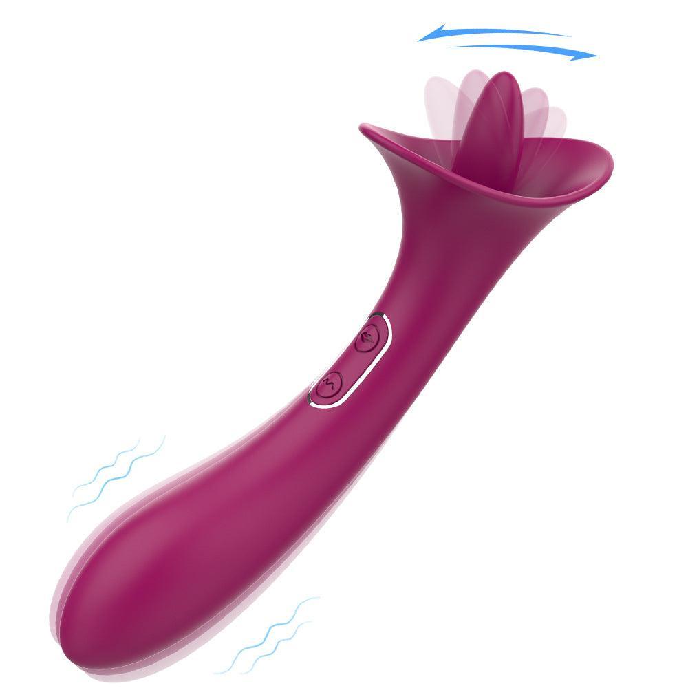 Adele - Clit Licking Tongue Vibrator with G Spot Stimulator - Xoxomoving