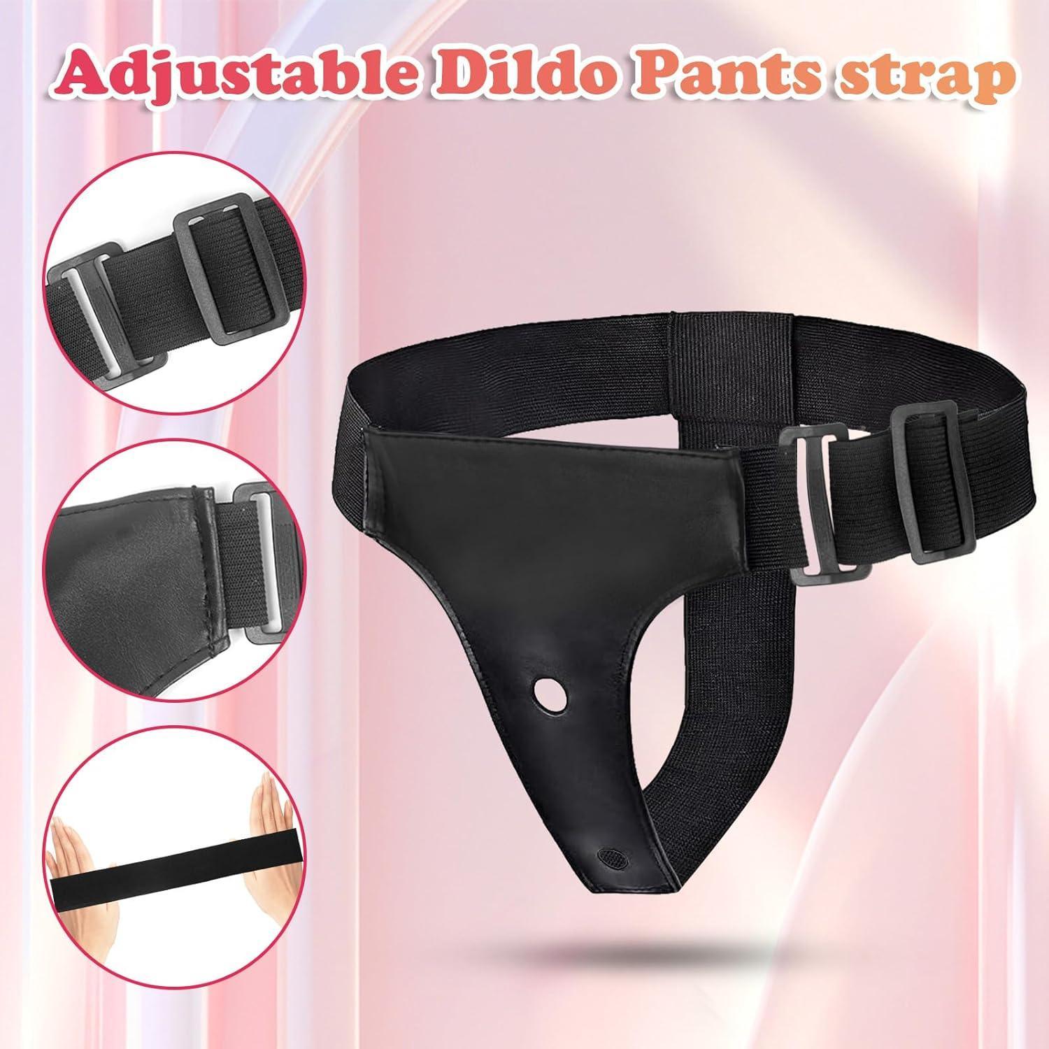 Adjustable Strapless Strap On Harness with Dual Realistic Dildos - Xoxomoving