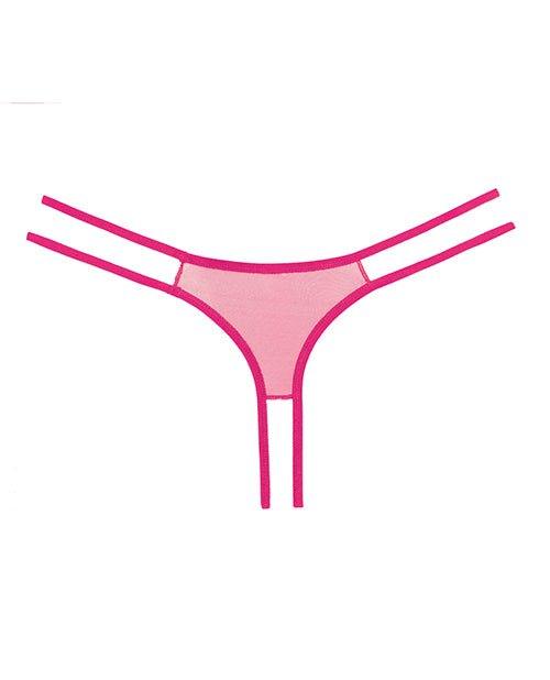 Adore Sweet Honey Hot Pink Crotchless Thong Panty - Xoxomoving