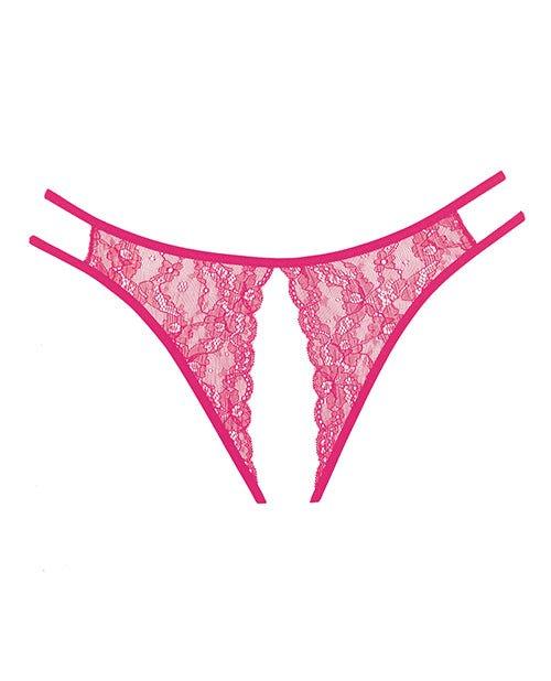 Adore Sweet Honey Hot Pink Crotchless Thong Panty - Xoxomoving