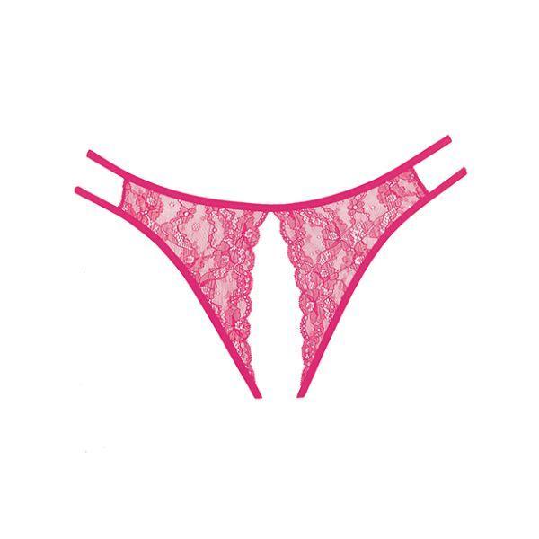 Adore Sweet Honey Hot Pink Crotchless Thong Panty - Xoxomoving