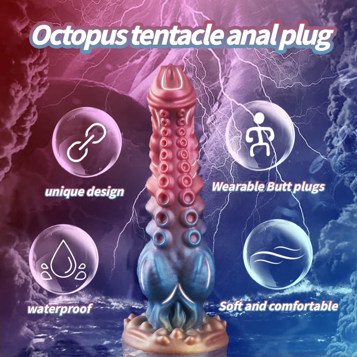9.84 Inch Fantasy Tentacle Dildo - Octopus Dildo Xoxomoving