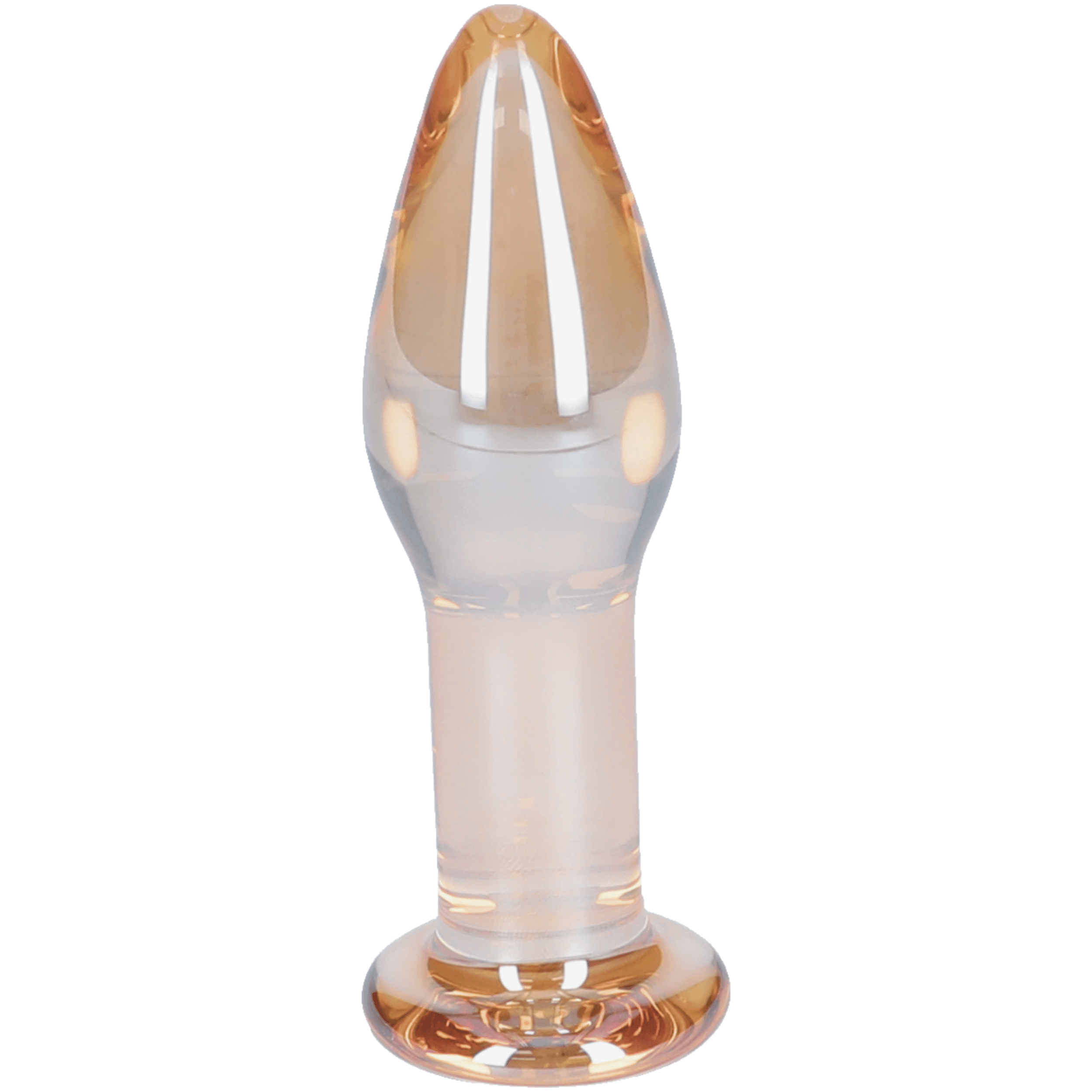 Amber Tapered Glass Anal Plug - Xoxomoving