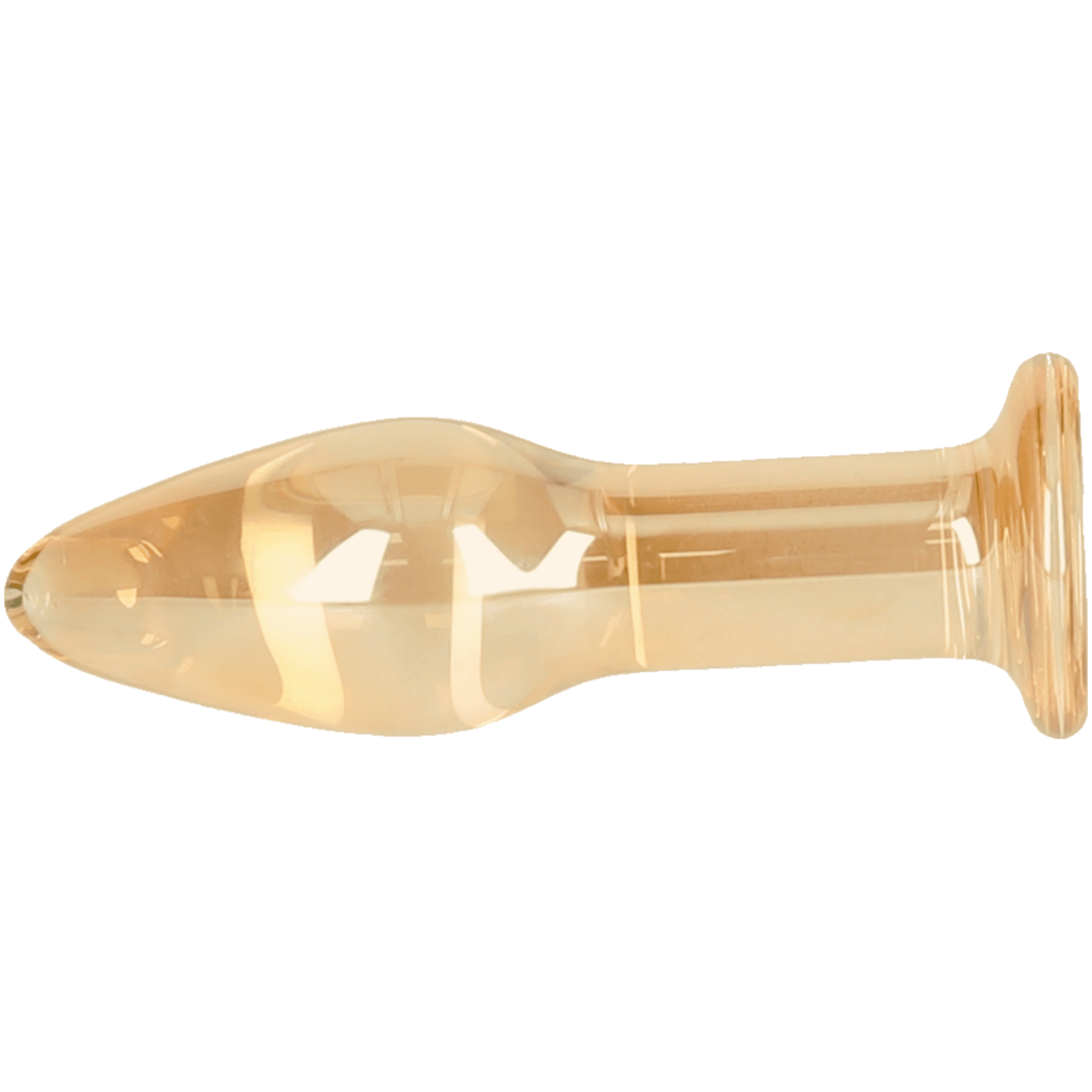 Amber Tapered Glass Anal Plug - Xoxomoving