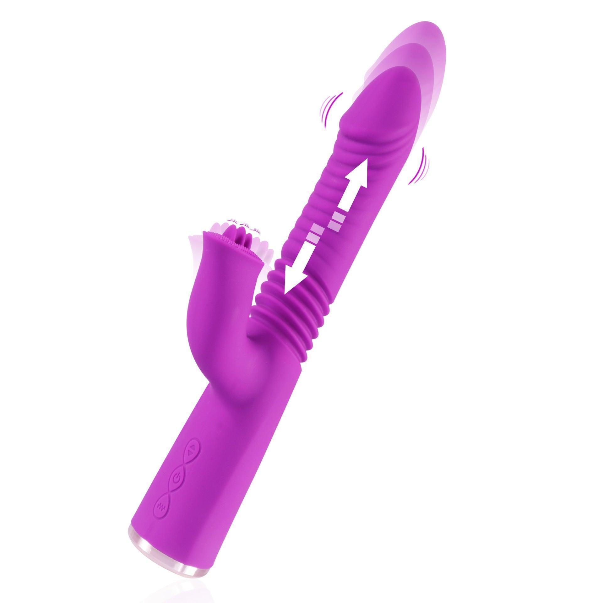 Aria - Thrusting G-spot and Clit Licking Rabbit Vibrator - Xoxomoving