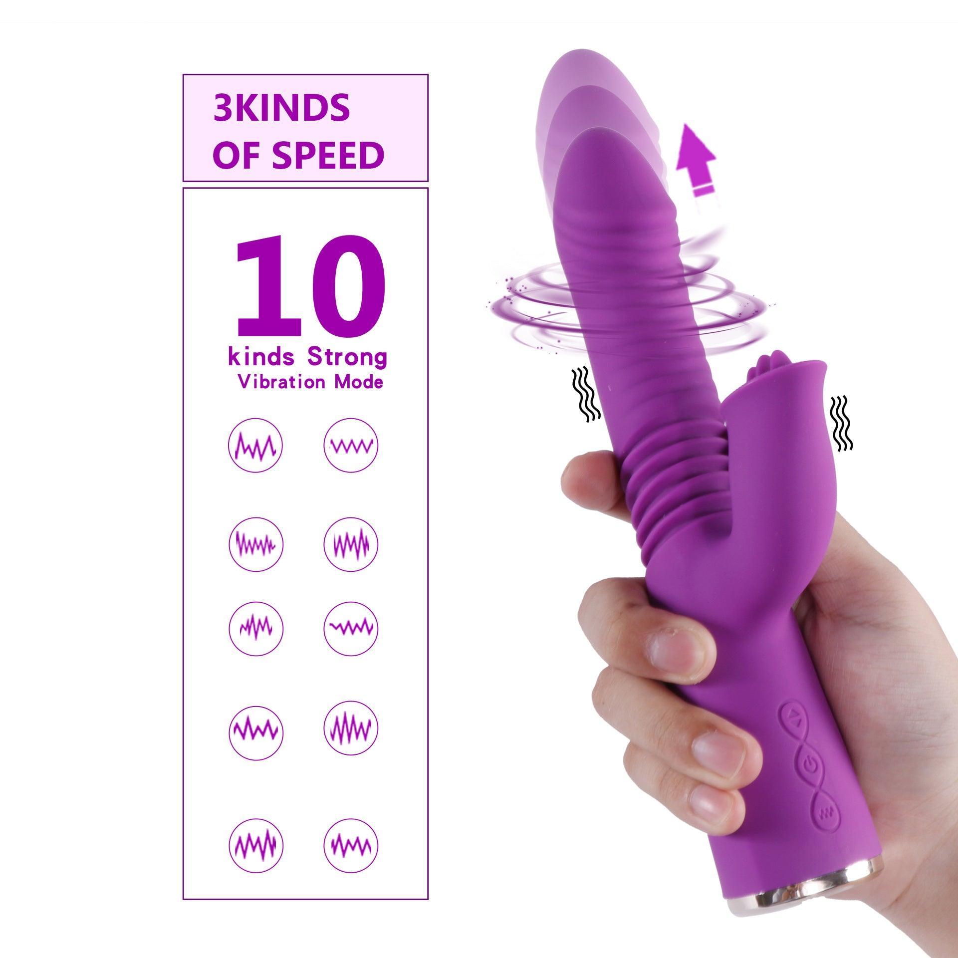 Aria - Thrusting G-spot and Clit Licking Rabbit Vibrator - Xoxomoving