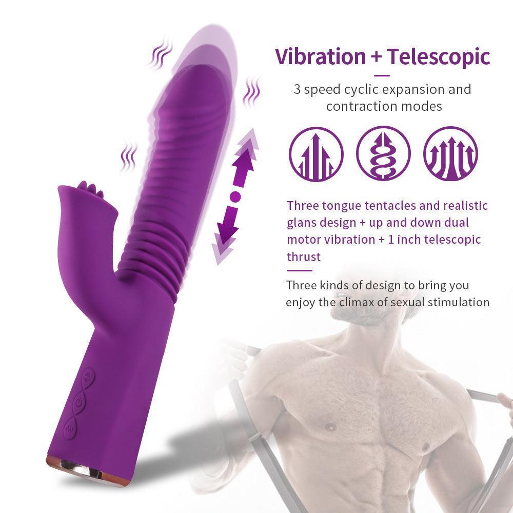 Aria Thrusting G-Spot and Clit Licking Rabbit Vibrator: Ultimate Pleasure - Xoxomoving