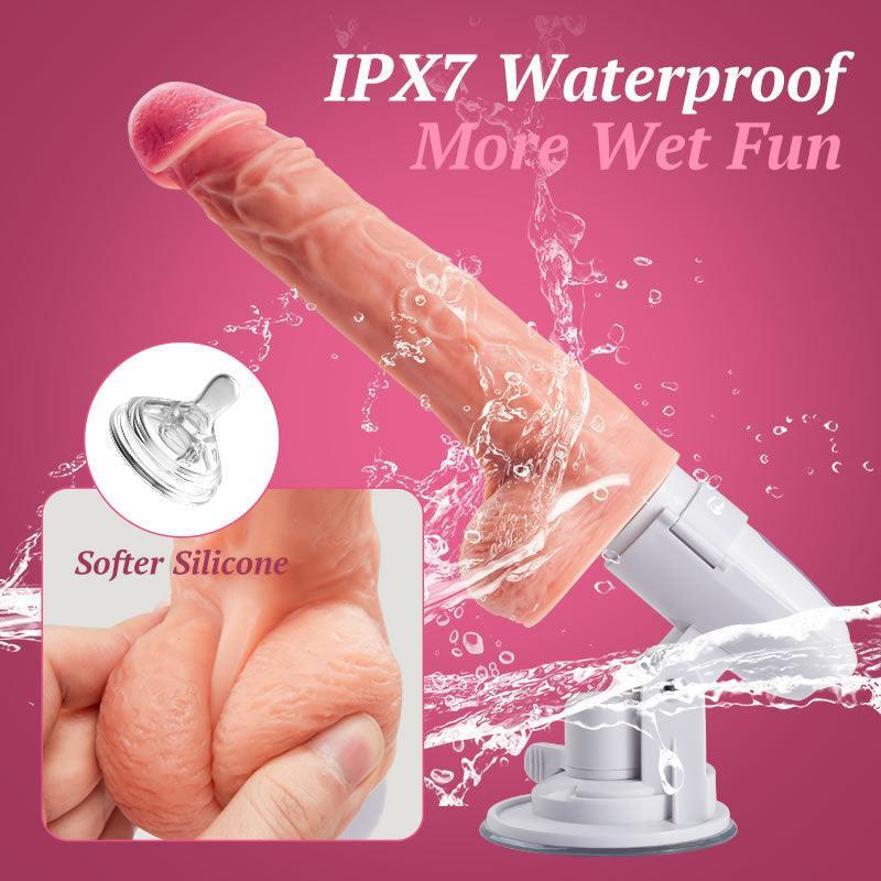 Arny Multi-angles 8 Thrusting Rotating Vibrating Heating Remote Control Dildo Machine 11 Inch - Xoxomoving