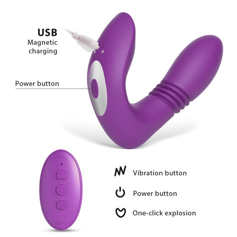 Asisa - Super Powerful 12 Vibrating 3 Thrusting Stimulator - Xoxomoving