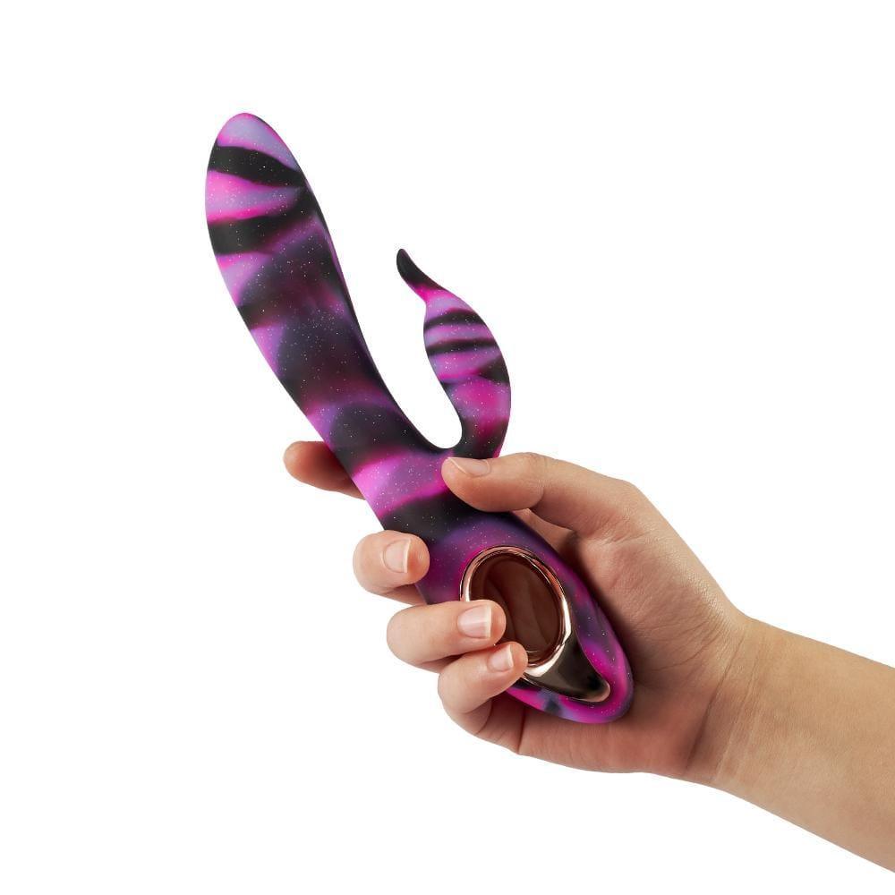 Aurora-Like Rabbit Vibrator with O-Ring Handle - Xoxomoving