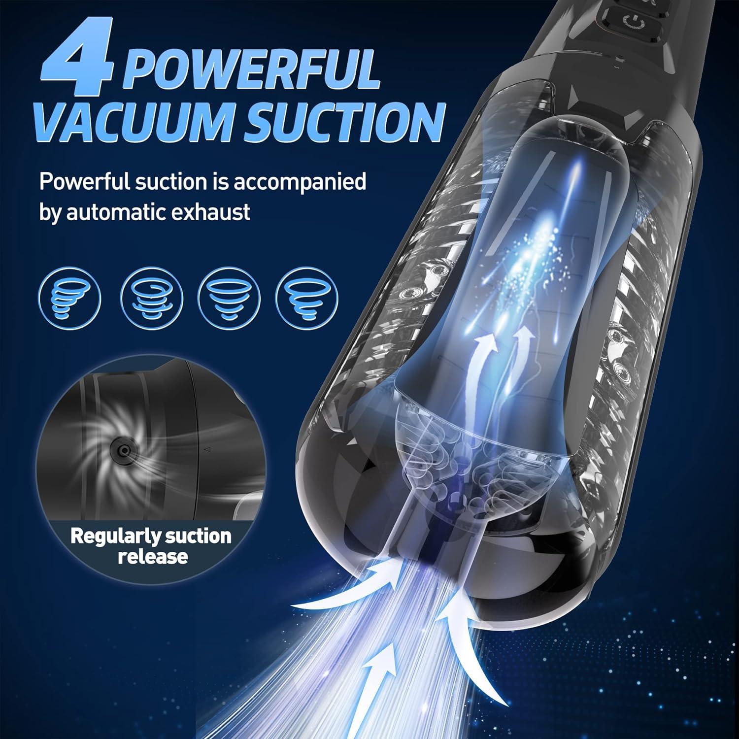 Automatic Sucking Male Masturbator - 10 Vibration & 4 Suction Modes - Xoxomoving