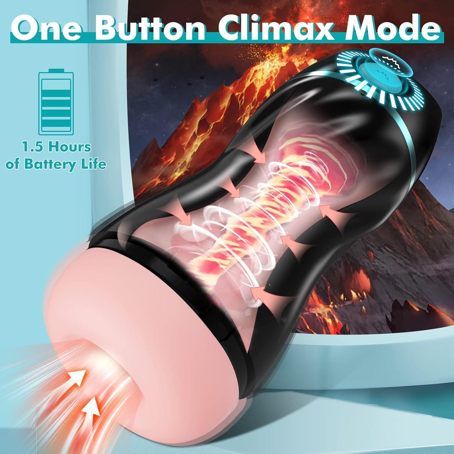 Automatic Sucking Male Masturbator - 7 Vibrations, 3 Suction Modes, USB Rechargeable - Xoxomoving