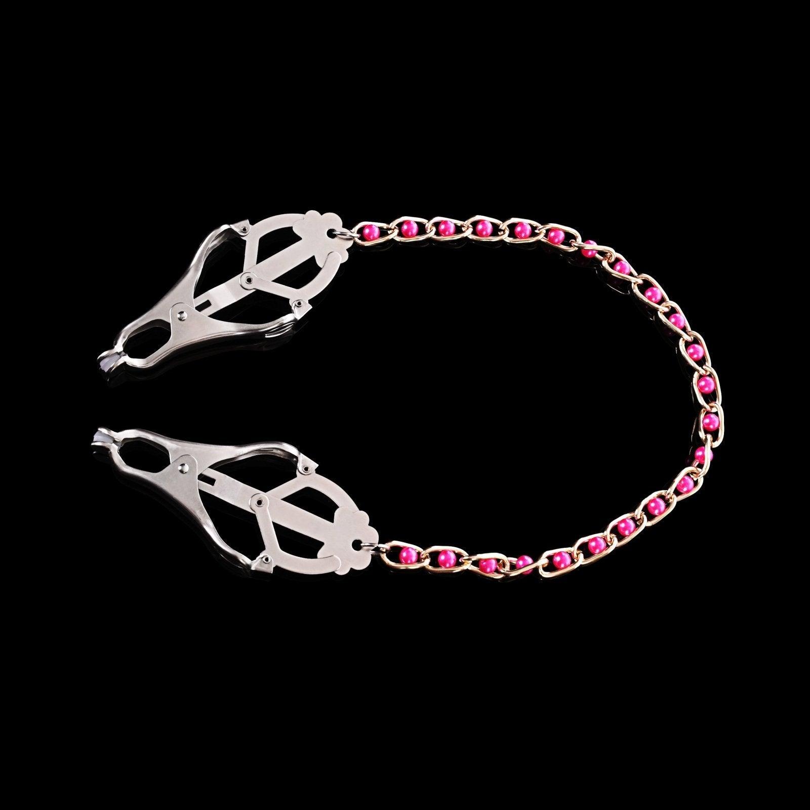 Clover Clamps with Red Ball Chain By Kink - Xoxomoving