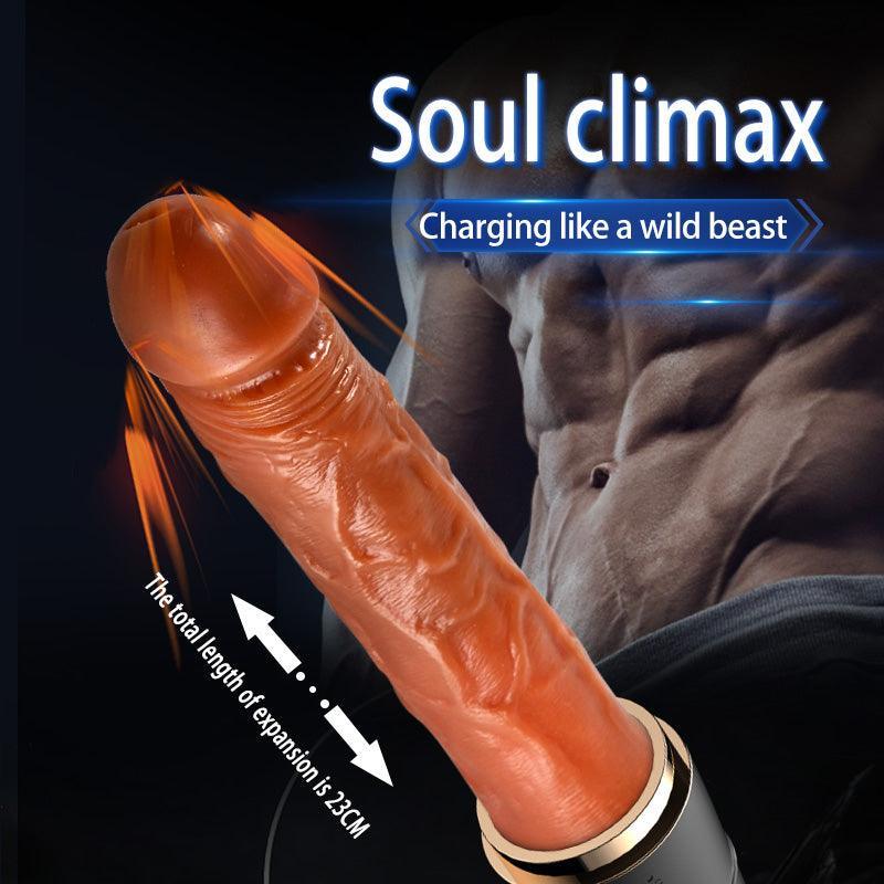 Baseball Telescopic Heated Vibrator Dildo - Xoxomoving