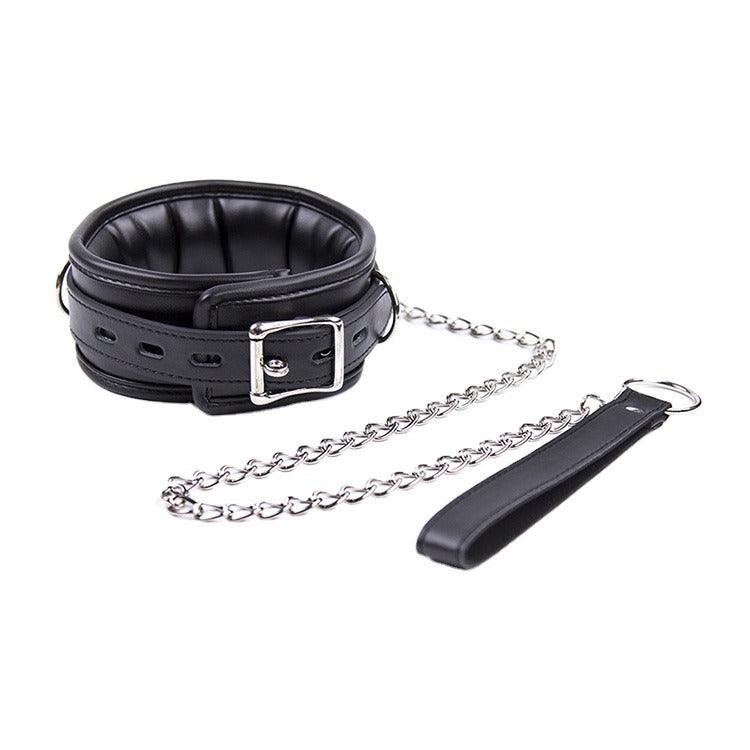 Padded Pup Play Collar & Chain Leash