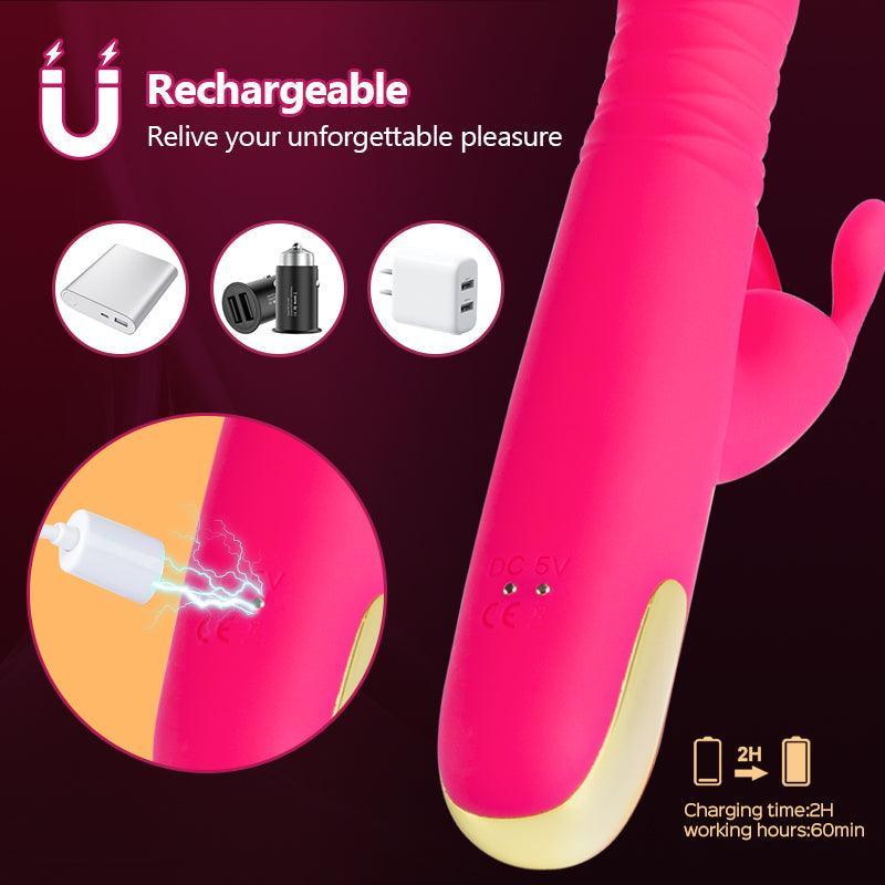 Beauty - Ergonomic Rabbit Vibrator with G-Spot and Clitoral Stimulation - Xoxomoving