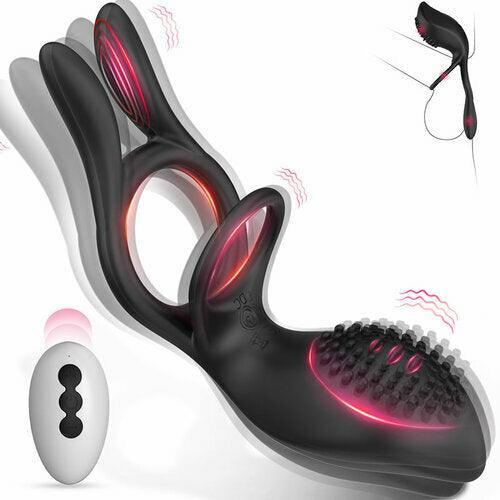 Xoxomoving 10 Vibrating Remote Control Rabbit Cock Ring - Xoxomoving