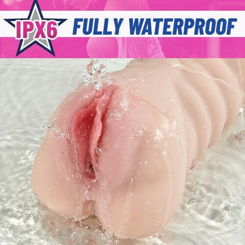 Xoxomoving 10 Vibrations 3D Realistic Textured Pocket Pussy and Tight Anus Sex Stroker - Xoxomoving