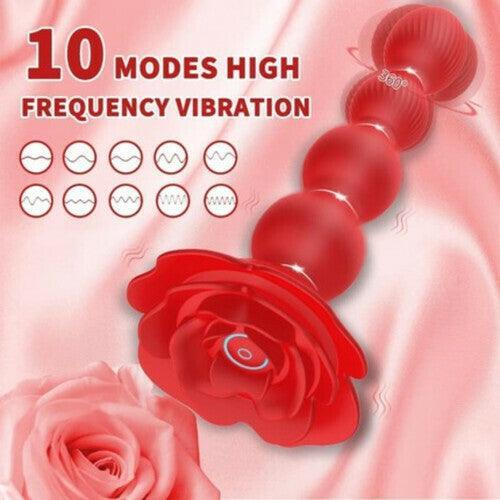 Xoxomoving 10 Vibrations and 360¡ã Twisting Silicone Anal Beads - Xoxomoving