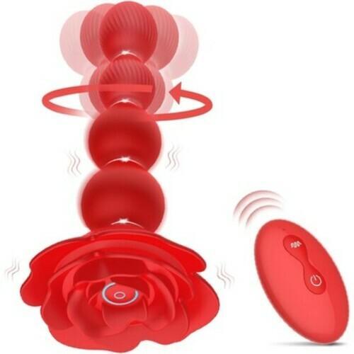 Xoxomoving 10 Vibrations and 360¡ã Twisting Silicone Anal Beads - Xoxomoving