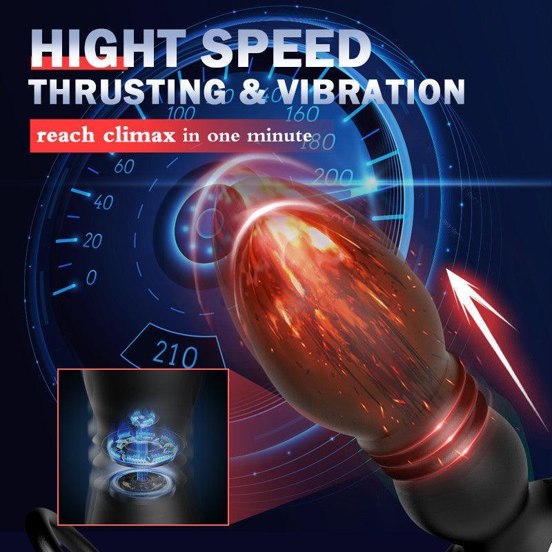 Xoxomoving 2 In 1 8 Thrusting 8 Vibration Cock Ring Anal Vibrator - Xoxomoving