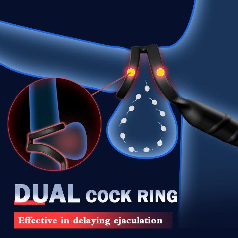 Xoxomoving 2 In 1 8 Thrusting 8 Vibration Cock Ring Anal Vibrator - Xoxomoving