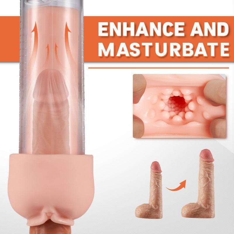 Xoxomoving 2 in 1 LCD Masturbator Penis Pump - Xoxomoving