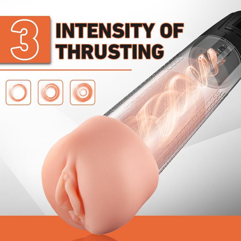 Xoxomoving 2 in 1 LCD Masturbator Penis Pump - Xoxomoving