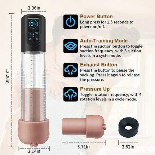 Xoxmoving 3-in-1 Design 3 Vacuum Suction Automatic Suction Penis Pump - Xoxomoving