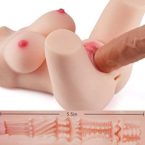 Xoxmoving 4.41Lb Lifelike E-cup Male Masturbator Mini Sex Doll - Xoxomoving