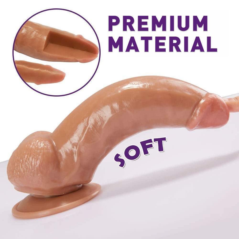 Xoxomoving 8.7-Inch Manual Thick Dildo Easy Insertion Head with Suction Cup - Xoxomoving