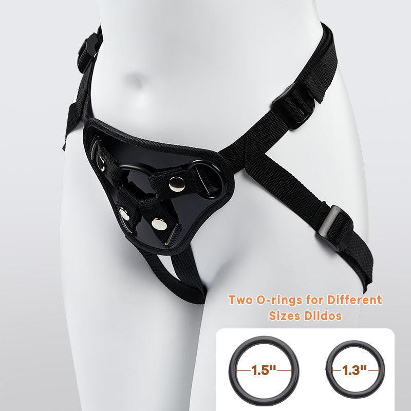 Xoxomoving Adjustable Strap-On Harness with Two Different Sizes O-rings - Xoxomoving