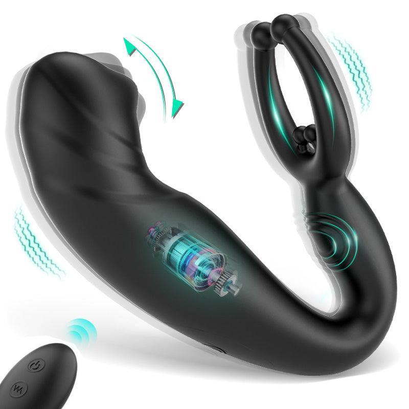 XoXomoving - Bead Massage P-spot 9 Vibrating Prostate Massager with Remote Control - Xoxomoving