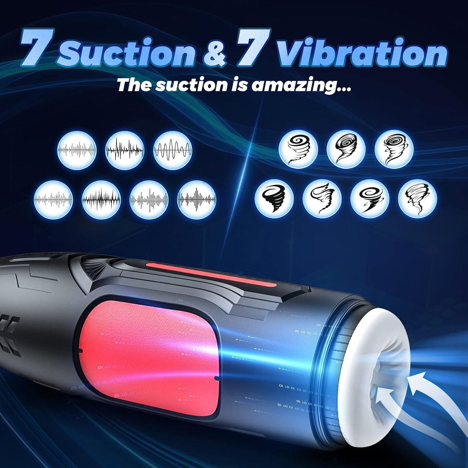 Xoxmoving Blow up Deep 4 Suction 7 Vibration Male Masturbation Cup - Xoxomoving